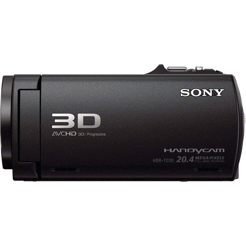 Videocámara Sony HDR-TD30V negra 3D Handycam con 20.4 megapíxeles.