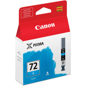 Caja de tinta cian Canon PIXMA 72, tanque PGI-72C para impresoras Canon.