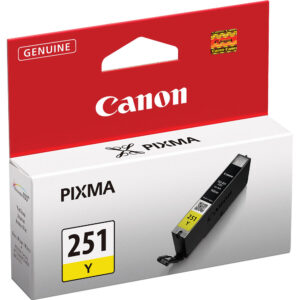 Canon CLI-251Y, cartucho de tinta amarilla, modelo 251 Y, para impresoras PIXMA.