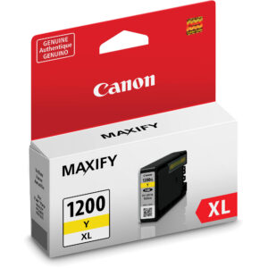 Cartucho de tinta amarillo Canon PGI-1200XL para MAXIFY, tamaño XL.