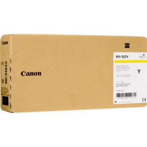 Caja de cartucho de tinta Canon PFI-707Y amarillo para imagePROGRAF, 700ml.