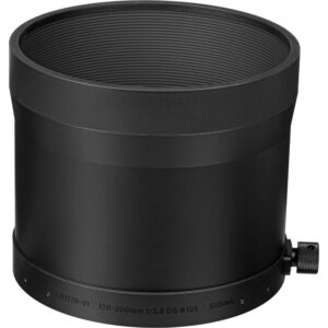 Parasol de objetivo Sigma LH1220-01 negro para 120-300mm f/2.8 DG con anillo de sujeción.