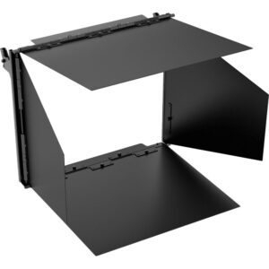 Barndoors ARRI negros de 4 hojas para LED SkyPanel S30, articulados para controlar la luz.