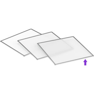 Paneles de difusión ARRI S30-C pesados apilados, para luz LED SkyPanel.