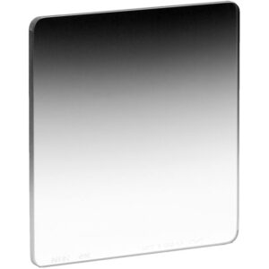 Filtro IRND graduado NiSi Nano suave 4x4", 4 paradas, con degradado de negro a transparente.