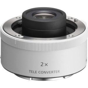 Teleconvertidor Sony FE 2x blanco montura E para cámaras Sony, amplía el alcance de tus lentes.
