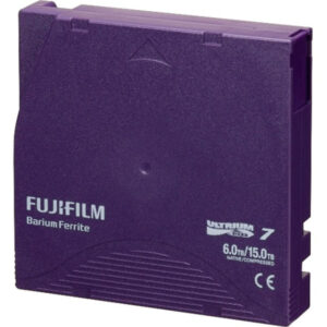 Cartucho FUJIFILM LTO Ultrium 7 morado Barium Ferrite, 6TB nativo / 15TB comprimido, para almacenamiento de datos.