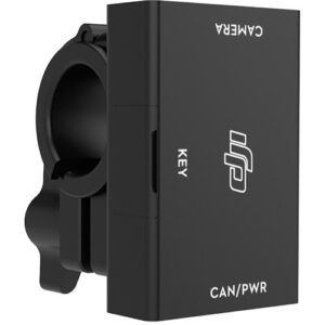 Control remoto DJI para Ronin/Focus con abrazadera y texto 'CAMERA', 'KEY', 'CAN/PWR'