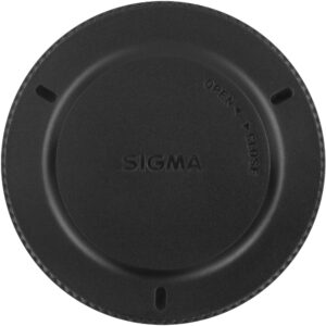 Tapa de cuerpo Sigma negra para montura Sigma SA con grabado de instrucciones Open/Close.