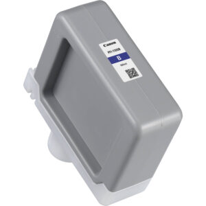 Tanque tinta pigmentada Canon PFI-1100 azul 160ml, visto desde arriba.