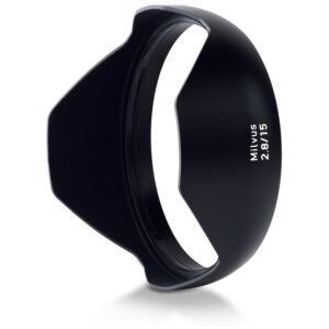 Parasol ZEISS negro para lente Milvus 15 mm f/2.8, ángulo frontal