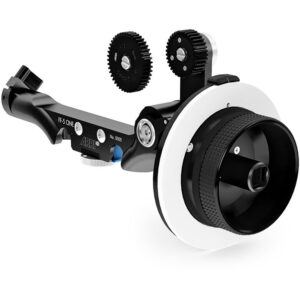 Conjunto ARRI FF-5 Follow Focus con engranajes, para lentes de cine, negro y blanco.