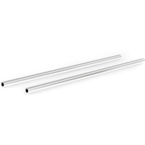 Par de varillas de soporte ARRI de aluminio plateado de 15 mm, 21 pulgadas.