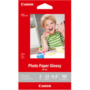 Canon GP-701 Papel fotográfico brillante 4x6" para impresora inkjet. Pack 100 hojas.