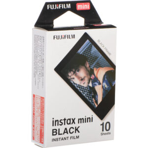 Fujifilm instax mini película instantánea, marco negro, 10 exposiciones.