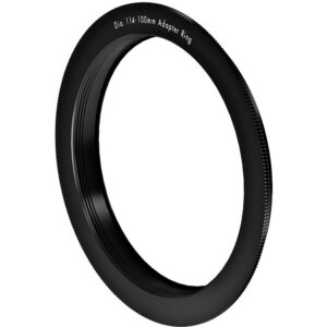 Anillo reductor roscado ARRI R4 negro de 114 mm a 100 mm para filtros.