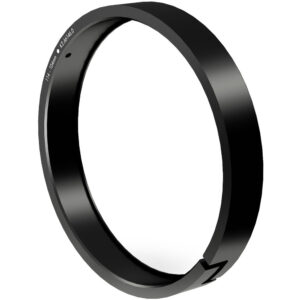 Anillo reductor negro ARRI MMB-2 de 104mm para lentes, con grabado de especificaciones.