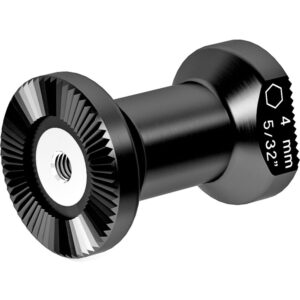 Tubo extensión ARRI ALEXA Mini Handgrip negro hexagonal 4mm 5/32 pulgada con rosca plateada.
