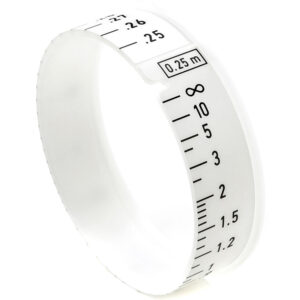 Anillo de enfoque ARRI premarcado para WCU-4, blanco, marca de 0.25m y escala de enfoque.