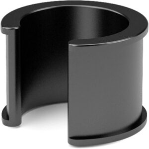 Abrazadera negra ARRI para lentes de 19/15 mm, con diseño abierto y acabado mate.