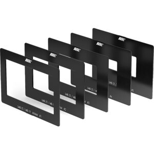 Set de 5 filtros mate anamórficos ARRI para caja mate, negro.