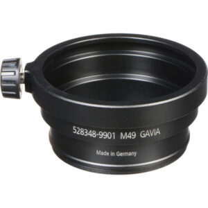 Adaptador de lente ZEISS M49 para telescopio terrestre Gavia, negro, con tornillo de sujeción.