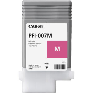 Tanque de tinta magenta Canon PFI-007M de 90ml, fabricado en Japón.