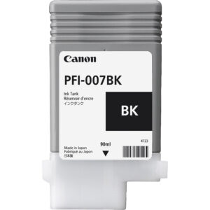 Tanque de tinta negra Canon PFI-007BK, 90ml, fabricado en Japón.