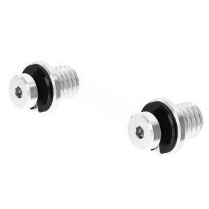 Adaptador de cinturón de hombro ARRI SBA-1 ENG de aluminio plateado, con tornillo hexagonal.