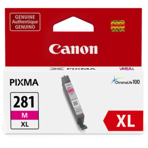 Tanque de tinta Canon Pixma CLI-281 XL magenta, tamaño extra grande, auténtico.