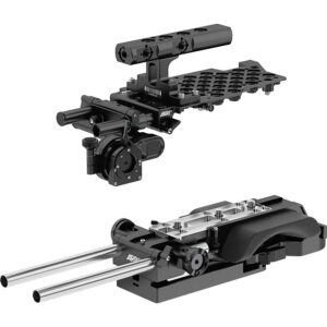 Soporte ARRI Broadcast Pro para Canon EOS C700: conjunto superior y base con varillas.