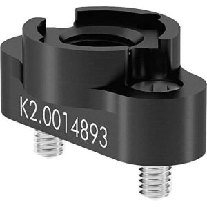 Adaptador de rosca ARRI de 3/8" negro con número de serie K2.0014893, para transmisores o receptores inalámbricos.