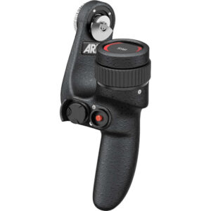 ARRI MLW-1 Master Grip: rueda izquierda ergonómica con dial IRIS y botón rojo, acabado texturizado negro.
