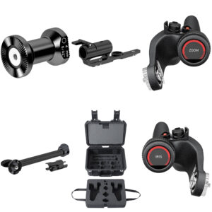 Set ARRI Master Grip Prime: controles de zoom, iris derecho e izquierdo, y accesorios.