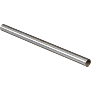 Tubo metálico ligero ARRI de 19 mm, 9 pulgadas, plateado brillante, con extremo abierto.