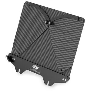 Bandera superior/inferior ARRI LMB 4x5 de fibra de carbono plegable, ideal para control de luz en cámaras.