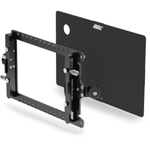 Kit básico ARRI LMB 4x5 de aluminio negro para filtros de 4x5 pulgadas, con placa de montaje.