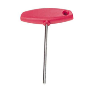 Llave Allen ARRI de 4mm roja con mango ergonómico y vástago metálico para ajustes precisos.