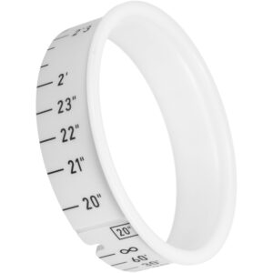 Anillo de enfoque blanco ARRI premarcado con escala métrica y en pulgadas.