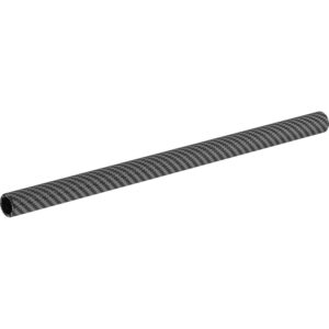 Varilla ARRI de fibra de carbono negra 19mm texturizada, vista de lado.