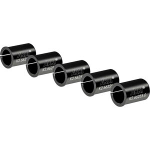 Juego de 5 insertos ARRI negros de reducción de 15mm para varilla de 19mm.