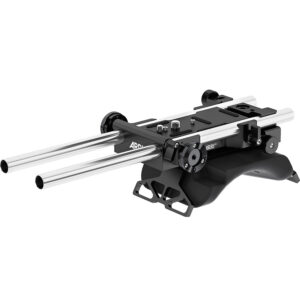 Arri conjunto de cine básico negro y plateado para Canon C300 Mk II con tubos frontales.