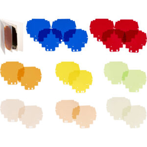 Juego de filtros de color Nikon SJ-5 azul, rojo, ámbar, amarillo y verde para flash SB-5000.