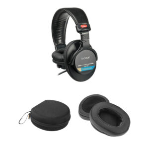 Auriculares Sony MDR-7506 profesionales negros con estuche y almohadillas de repuesto.