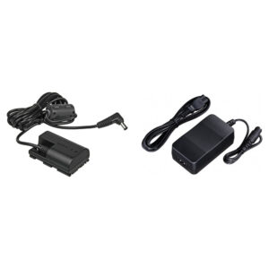 Kit adaptador CA Canon AC-E6N y acoplador CC DR-E6 para cámaras, negro.